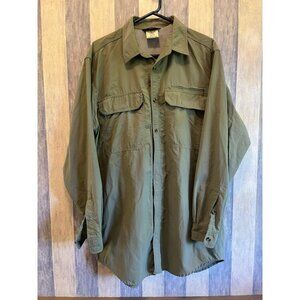 Vintage REI Shirt Men’s M Tall Fishing Hiking Vented Ripstop Button Long Sleeve
